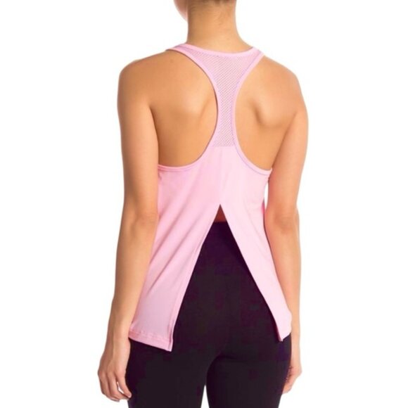 ADIDAS Pink Relaxed Sleeveless Open Back Tank Top - Picture 1 of 16